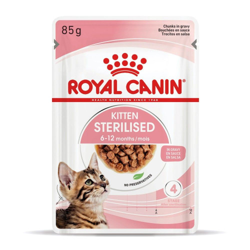Вологий корм для кошенят Royal Canin Kitten Sterilised pouch 85 г, 3+1 шт - домашня птиця