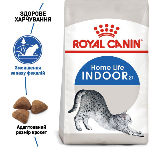 Сухий корм для котів Royal Canin Indoor 4 кг - домашня птиця + Catsan 5 л
