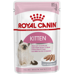 Вологий корм для кошенят Royal Canin Kitten Loaf pouch 85 г, 3+1 шт - домашня птиця