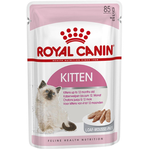 Вологий корм для кошенят Royal Canin Kitten Loaf pouch 85 г, 3+1 шт - домашня птиця