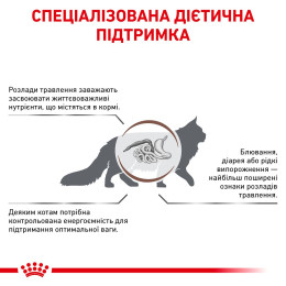 Набір корму для котів Royal Canin Gastro Intestinal 2 кг + 4 pouch - домашня птиця