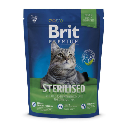 Сухий корм для стерилізованих котів Brit Premium Cat Sterilized 300 г (курка)