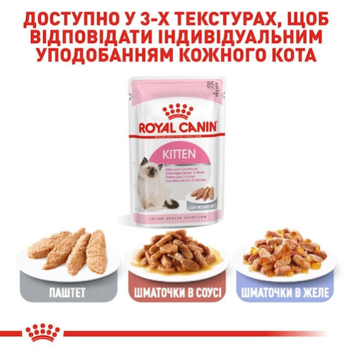 Вологий корм для кошенят Royal Canin Kitten Loaf pouch 85 г, 3+1 шт - домашня птиця