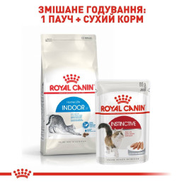 Набір корму для котів Royal Canin Indoor 27, 2 кг + 4 pouch - домашня птиця