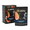 Набір корму для котів Savory Adult pouch 3+1 шт х 85 г - лосось та горошок