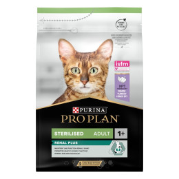 Сухий для стерилізованих котів ProPlan Sterilised Adult 1+ Renal Plus 3 кг - індичка