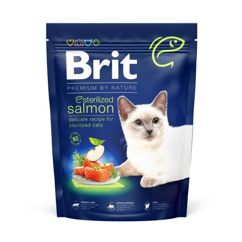 Сухий корм Brit Premium by Nature Cat Sterilized Salmon 300 г, 2+1 шт