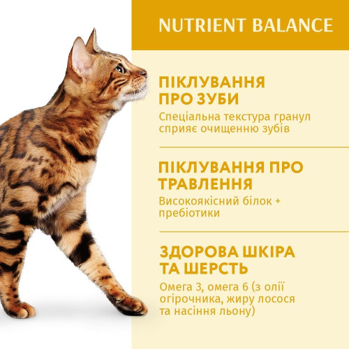 Сухий корм для дорослих котів Optimeal Adult Cat Chicken 200 г + 100 г у подарунок