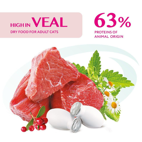 Сухий корм для дорослих котів Optimeal Adult Cat High in Veal 200 г +100 г у подарунок