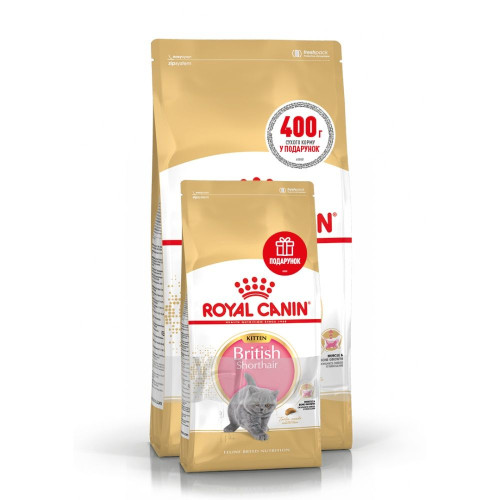 Сухий корм для кошенят Royal Canin Kitten British Shorthair 2 кг + 400 г - домашня птиця