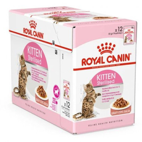 Корм для кошенят Royal Canin Kitten Sterilised 2 кг + pouch 12 шт х 85 г + інтерактивна годівниця