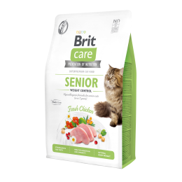 Сухий корм для літніх котів із зайвою вагою Brit Care Cat GF Senior Weight Control 2 кг (курка)
