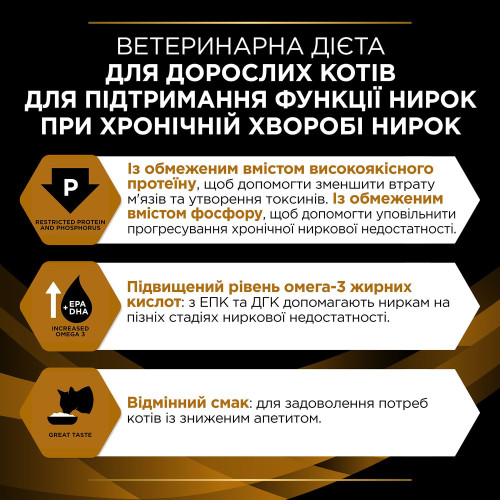 Сухий корм для котів, при захворюваннях нирок Pro Plan Veterinary Diets NF Renal Function 350 г