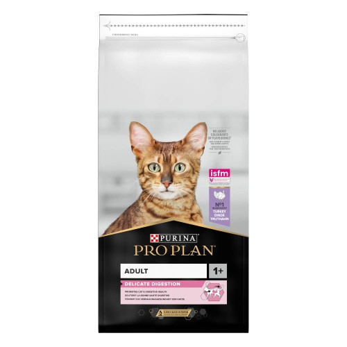 Сухий корм для котів Pro Plan Adult 1+ Delicate Digestion 14 кг - індичка