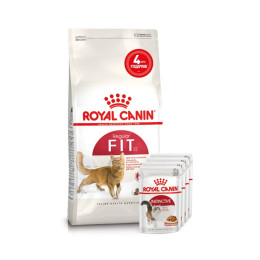 Набір корму для котів Royal Canin Fit 32, 2 кг + 4 pouch - домашня птиця