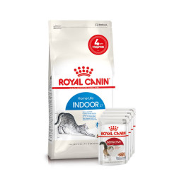 Набір корму для котів Royal Canin Indoor 27, 2 кг + 4 pouch - домашня птиця