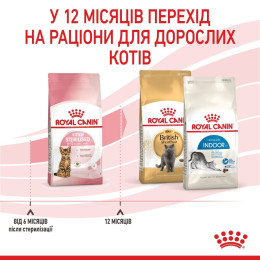 Сухий корм для стерилізованих кошенят Royal Canin Kitten Sterilised 1,6 кг + 400 г у подарунок (домашня птиця)