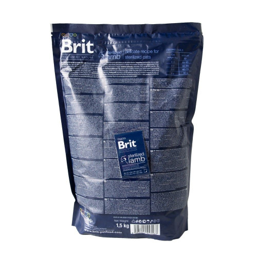 Сухий корм для котів Brit Premium by Nature Cat Sterilized 1,5 кг - ягня