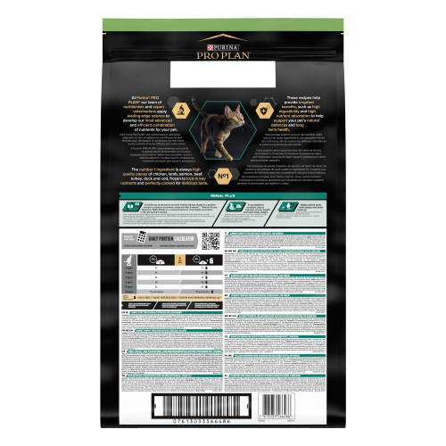 Сухий корм для стерилізованих котів Pro Plan Adult 1+ Renal Plus 10 кг - кролик