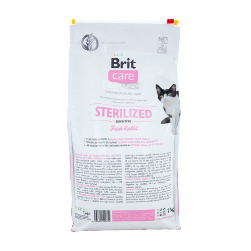 Сухий корм для котів Brit Care Cat Grain Free Sterilized Sensitive 7 кг - кролик