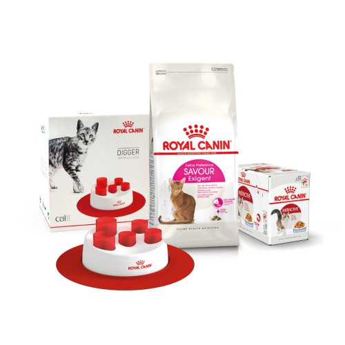 Корм для котів Royal Canin Exigent Savour 2 кг + pouch 12 шт х 85 г + інтерактивна годівниця
