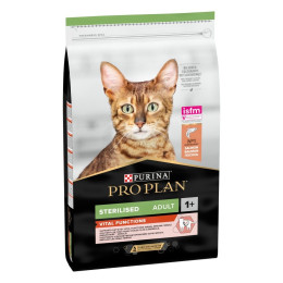 Сухий корм стерилізованих кішок та кастрованих котів ProPlan Sterilised, 10 кг (лосось)