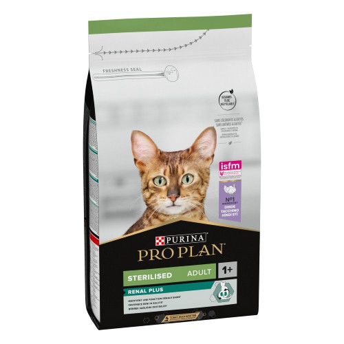 Сухий корм для стерилізованих котів Pro Plan Sterilised Adult 1+ Renal Plus 1,5 кг - індичка