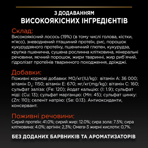 Сухий корм для стерилізованих котів Pro Plan Sterilised Salmon 1,5 кг (лосось)