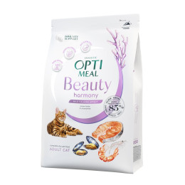 Сухий корм для котів Optimeal Beauty Harmony із заспокійливим ефектом 1,5 кг (морепродукти)