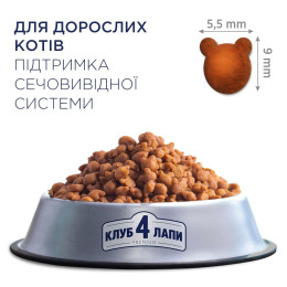 Сухий корм для котів при захворюваннях сечовивідних шляхів Club 4 Paws Premium Urinary 900 г (курка)