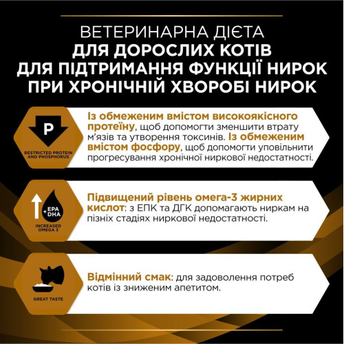 Сухий корм для котів при захворюваннях нирок Pro Plan Veterinary Diets NF Renal Function Care 5 кг