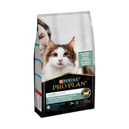 Сухий корм для котів Pro Plan LiveClear Sterilised 7+ 1,4 кг — індичка
