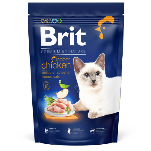Сухий корм для котів, які живуть у приміщенні Brit Premium by Nature Cat Indoor 1,5 кг (курка)