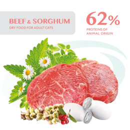 Сухий корм для стерилізованих котів Optimeal Adult Cat Sterilised Beef Sorghum 650 г (яловичина та сорго)