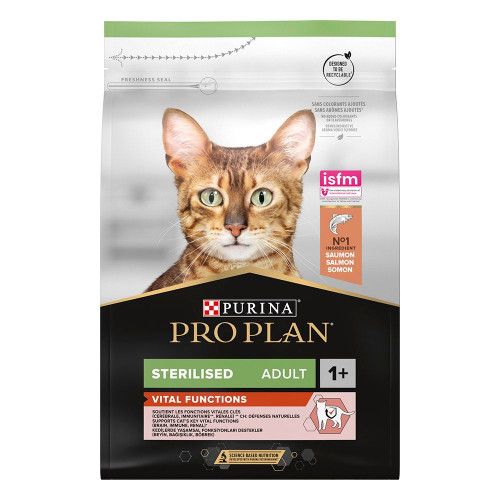 Сухий корм для стерилізованих котів Pro Plan Sterilised Salmon 3 кг (лосось)
