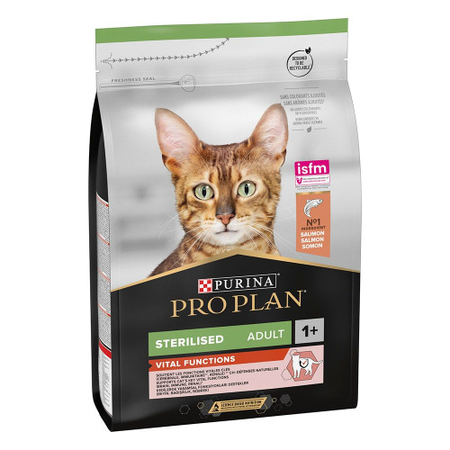 Сухий корм для стерилізованих котів Pro Plan Sterilised Salmon 3 кг (лосось)
