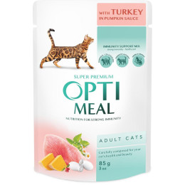 Вологий корм для котів Optimeal pouch 85 г (індичка) 12шт