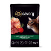 Вологий корм для дорослих котів Savory 85 г - ягня та буряк