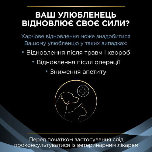 Вологий корм для котів та собак в реабілітаційний період Pro Plan Veterinary Diets CN Convalescence 195 г (асорті)