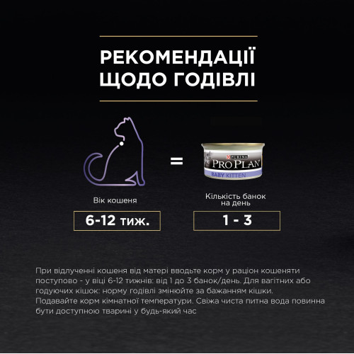 Вологий корм для кошенят Pro Plan Baby Kitten Chicken 85 г (курка)