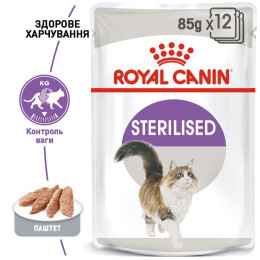 Вологий корм для котів Royal Canin Sterilised Loaf 85 г - домашня птиця