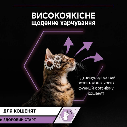 Вологий корм для кошенят Pro Plan Kitten Healthy Start 10 pouch х 85 г - індичка