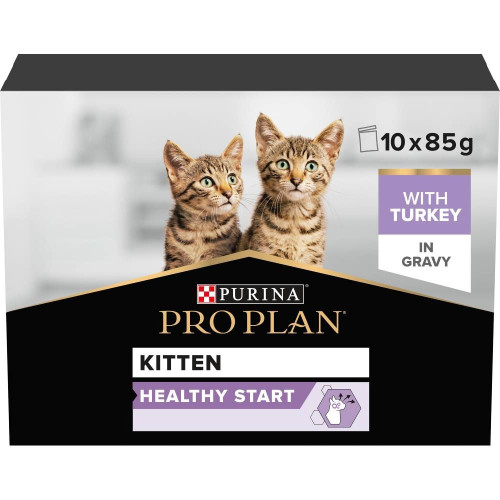 Вологий корм для кошенят Pro Plan Kitten Healthy Start 10 pouch х 85 г - індичка