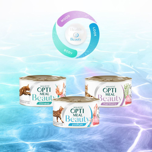 Вологий корм для котів Optimeal Beauty Harmony 70 г (тунець)