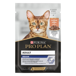 Вологий корм для котів Pro Plan Adult Indoor pouch 85 г - лосось
