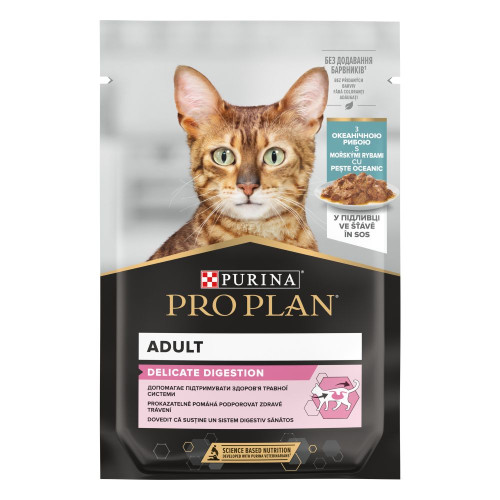 Вологий корм для котів ProPlan Delicate Cat pouch 85 г (океанічна риба)