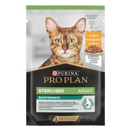 Вологий корм для котів Pro Plan Sterilized Adult pouch 85 г - курка