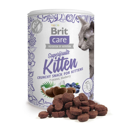 Ласощі для кошенят Brit Care Crunchy Cracker Superfruits 100 г - курка, кокос і чорниця