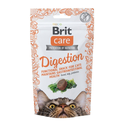 Ласощі для котів Brit Care Crunchy Cracker Digestion 50 г - тунець, фенхель і ламінарія