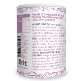 Ласощі для котів Brit Care Crunchy Cracker Superfruits 100 г - лосось, шипшина і журавлина
